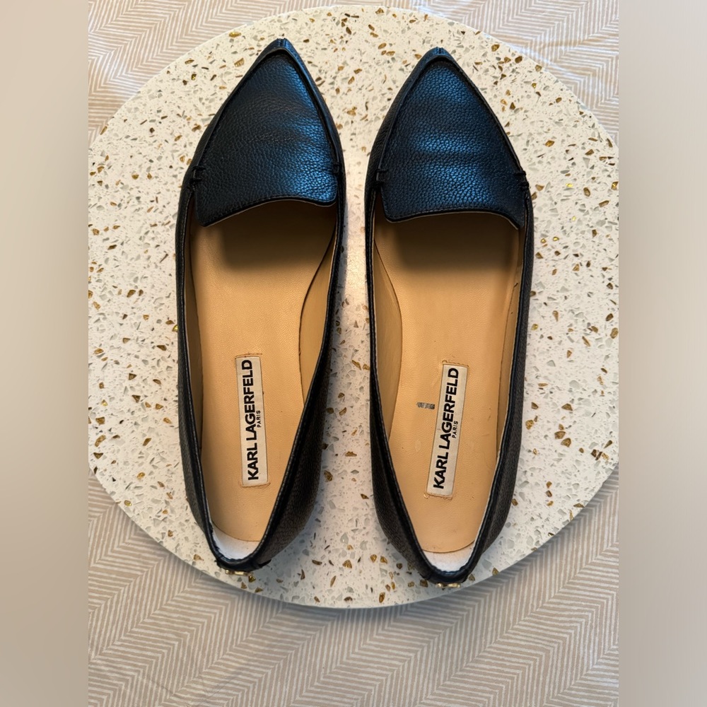 Karl Lagerfeld Paris Destine Leather Flats 8. Only worn a couple times.